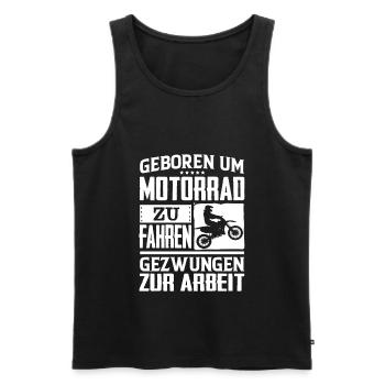 Motorcycle Motorcyclist Motorcycling gear - Men's Premium Organic Tank Top - black - Front - AI Model Male 178 light (178cm)