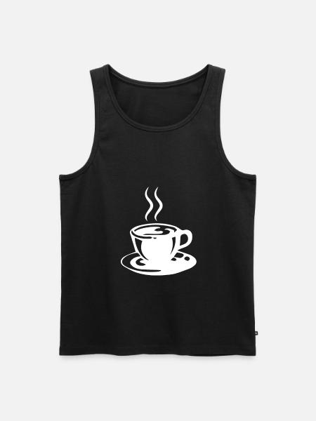 Kaffee - Männer Premium Bio Tank Top - Schwarz