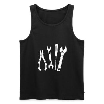 Mechanic Car Car Garage - Men's Premium Organic Tank Top - black - Front - Michal (187cm)