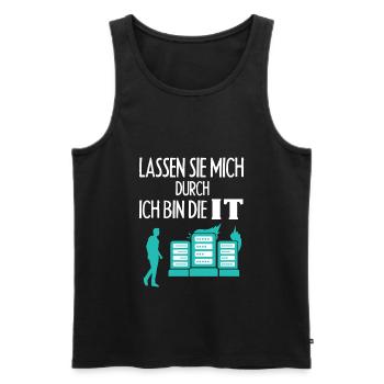 Programming computer scientist computer - Men's Premium Organic Tank Top - black - Front - AI Model Male 178 light (178cm)