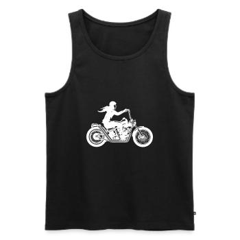 motorcycle - Men's Premium Organic Tank Top - black - Front - Michal (187cm)