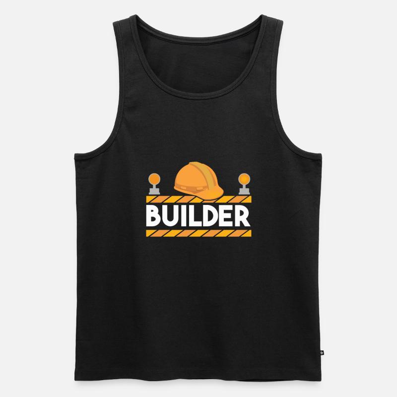 Construction worker - Men's Premium Organic Tank Top - black