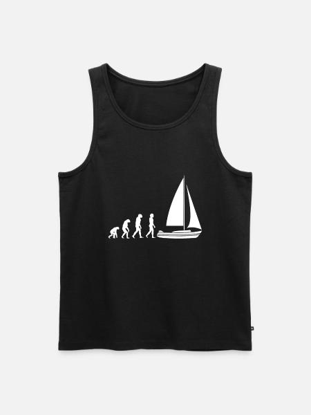 Sailor evolution sailing sailboat - Men's Premium Organic Tank Top - black