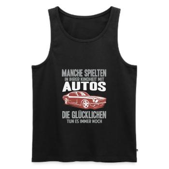 Car racing car tuning - Men's Premium Organic Tank Top - black - Front - Michal (187cm)