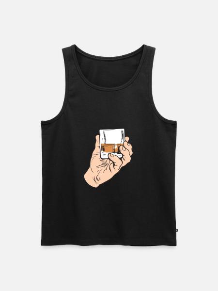 whiskey - Men's Premium Organic Tank Top - black