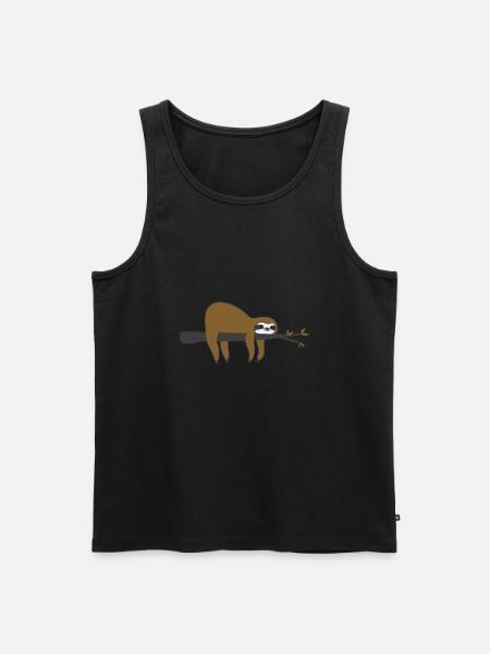 sloth - Men's Premium Organic Tank Top - black
