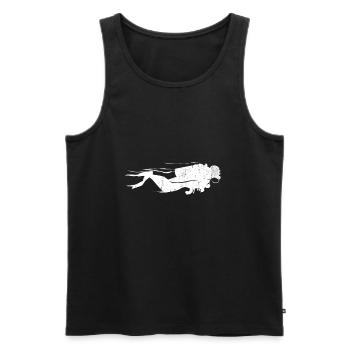 Tauchen - Männer Premium Bio Tank Top - Schwarz - Vorne - Michal (187cm)