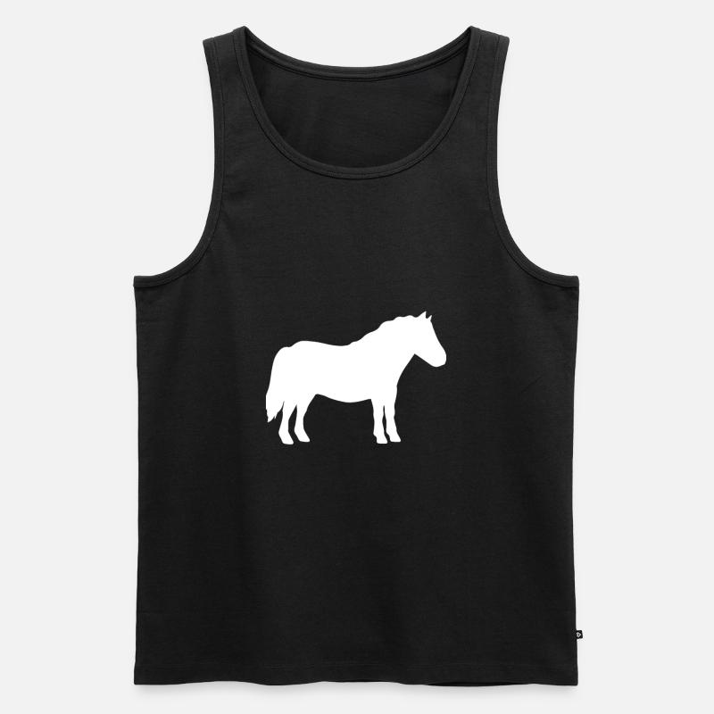 chevaux - Débardeur bio Premium Homme - noir