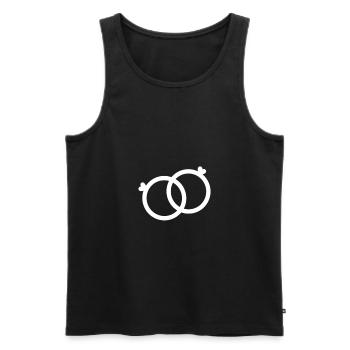 Hochzeit - Männer Premium Bio Tank Top - Schwarz - Vorne - AI Model Male 178 light (178cm)