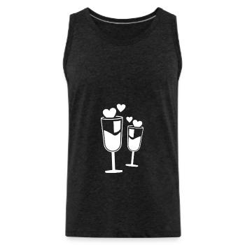 wedding - Men's Premium Organic Tank Top - charcoal grey - Front - Alexander (188cm)