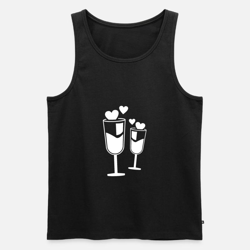 Hochzeit - Männer Premium Bio Tank Top - Schwarz