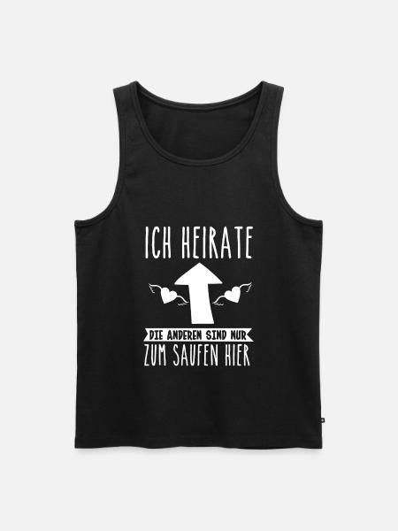 Engagement Wedding Groom - Men's Premium Organic Tank Top - black