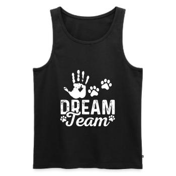Chiens animaux propriétaires de chiens - Débardeur bio Premium Homme - noir - Devant - Michal (187cm)