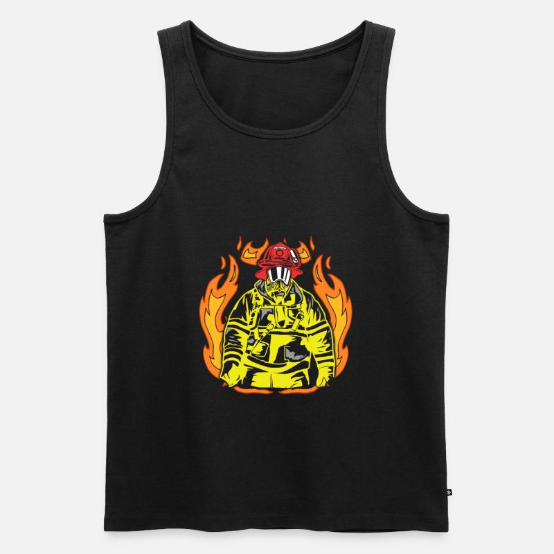 fire brigade - Men's Premium Organic Tank Top - black