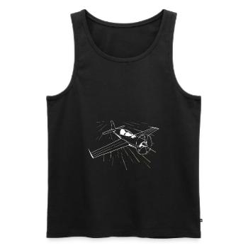 Avion pilote pilote - Débardeur bio Premium Homme - noir - Devant - Michal (187cm)
