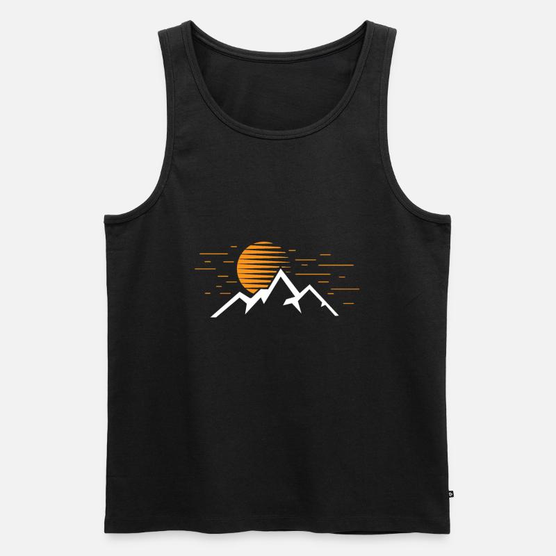 Wandern - Männer Premium Bio Tank Top - Schwarz