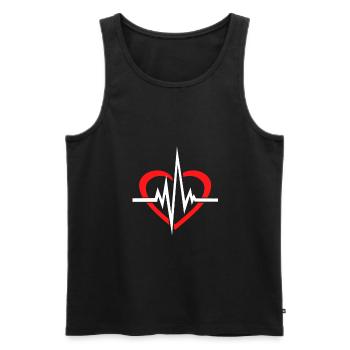 Sanitäter - Männer Premium Bio Tank Top - Schwarz - Vorne - AI Model Male 178 light (178cm)