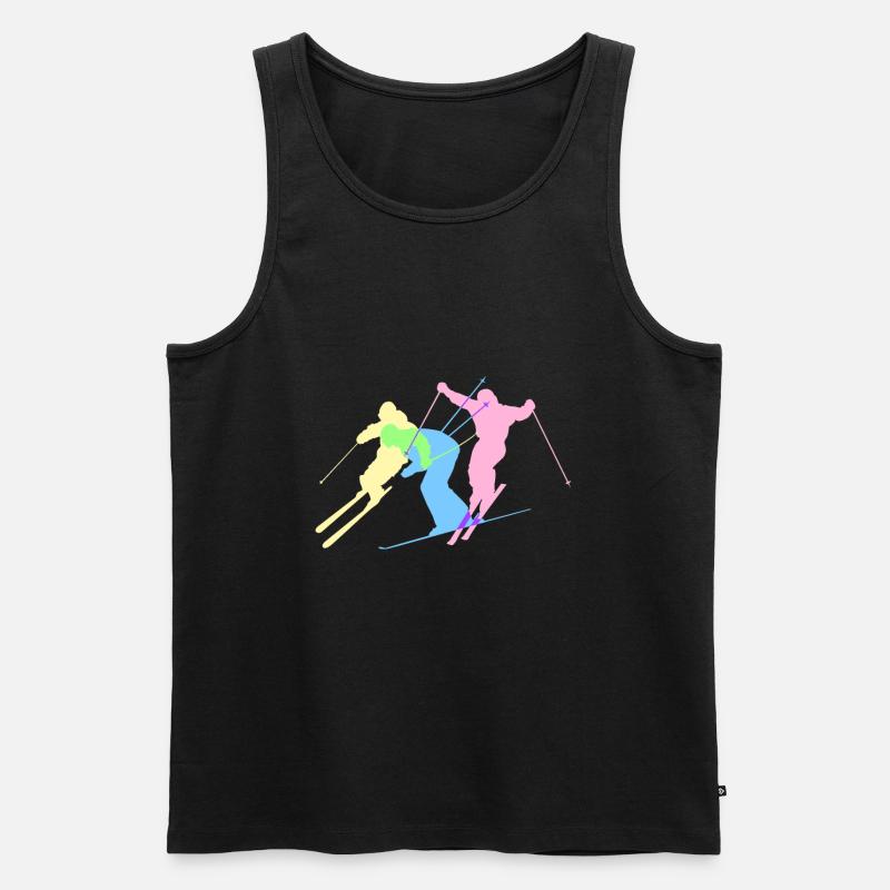 ski - Men's Premium Organic Tank Top - black