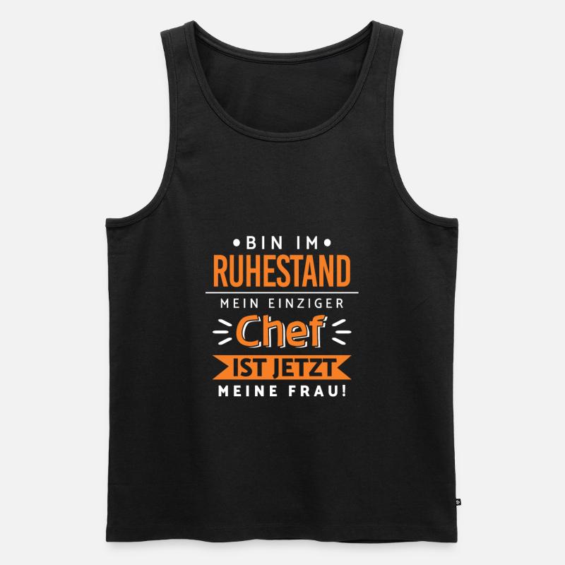 Rentner Ruhestand Pension - Männer Premium Bio Tank Top - Schwarz