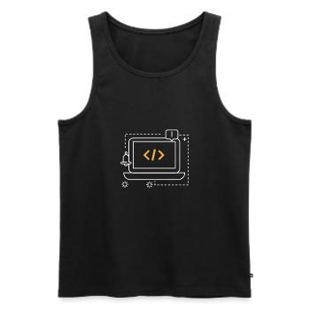 programmer - Men's Premium Organic Tank Top - black - Front - AI Model Male 178 light (178cm)