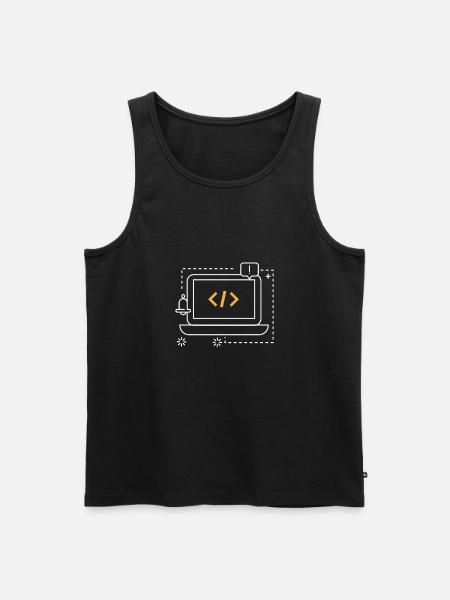 programmer - Men's Premium Organic Tank Top - black