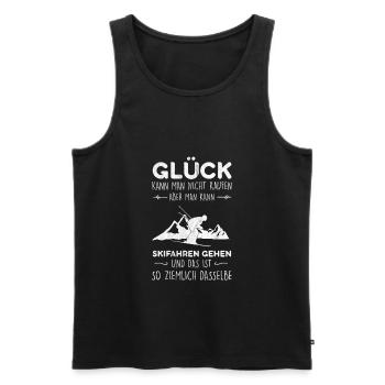 Ski Skifahrer Skifahren Piste - Männer Premium Bio Tank Top - Schwarz - Vorne - Michal (187cm)