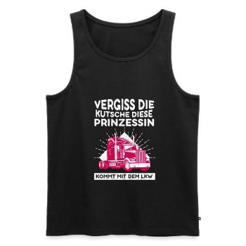 Fahrer Lastwagen Fahrerin LKW Truck Trucker - Männer Premium Bio Tank Top - Schwarz - Vorne - Michal (187cm)