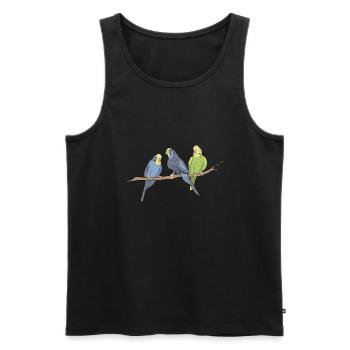 oiseaux - Débardeur bio Premium Homme - noir - Devant - Michal (187cm)