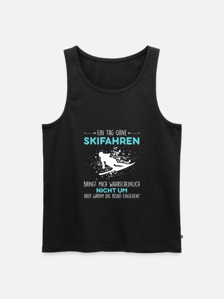 Skifahren Ski Wintersport - Männer Premium Bio Tank Top - Schwarz