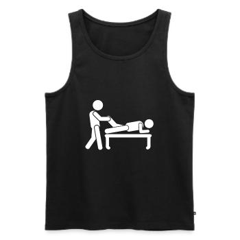Physiotherapist - Men's Premium Organic Tank Top - black - Front - AI Model Male 178 light (178cm)