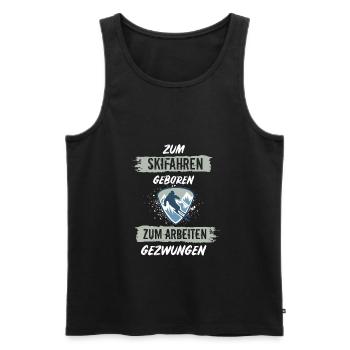 Ski Skifahren Skifahrer - Männer Premium Bio Tank Top - Schwarz - Vorne - Michal (187cm)