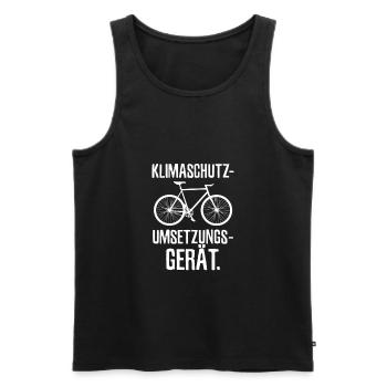 Climat Vélo Vélo Environnement Vélo - Débardeur bio Premium Homme - noir - Devant - Michal (187cm)