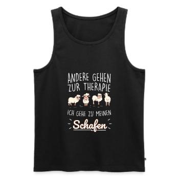 Landwirt Schafhirte Bauer Schafebesitzer - Männer Premium Bio Tank Top - Schwarz - Vorne - Michal (187cm)