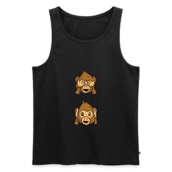 Rentner - Männer Premium Bio Tank Top - Schwarz - Vorne - Michal (187cm)