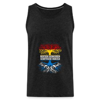 Deutsch Gewachsen Schottische Herkunft Deutscher - Männer Premium Bio Tank Top - Anthrazit - Vorne - Alexander (188cm)