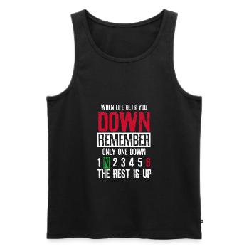 Motorradfahren Motorrad Motorradfahrer - Männer Premium Bio Tank Top - Schwarz - Vorne - AI Model Male 178 light (178cm)