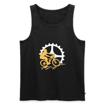 Radsport - Männer Premium Bio Tank Top - Schwarz - Vorne - Michal (187cm)