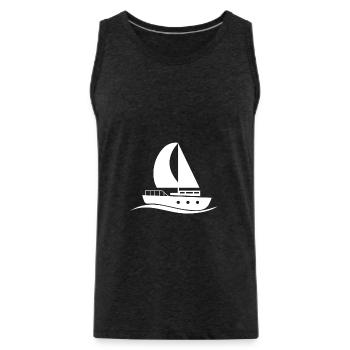 Boot - Männer Premium Bio Tank Top - Anthrazit - Vorne - Alexander (188cm)