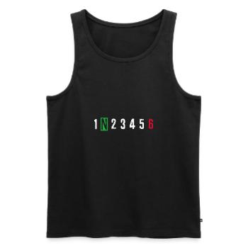 motorcycle - Men's Premium Organic Tank Top - black - Front - Michal (187cm)