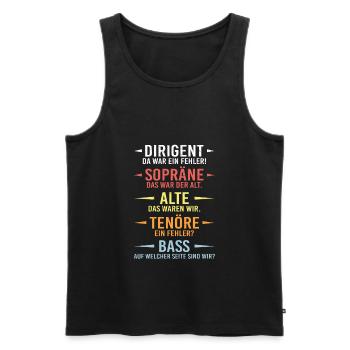 Chor Kirche Chorsänger Chorsängerin Chorprobe - Männer Premium Bio Tank Top - Schwarz - Vorne - Michal (187cm)