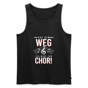 Kirche Chorsänger Chor Chorsängerin Geschenk - Männer Premium Bio Tank Top - Schwarz - Vorne - Michal (187cm)