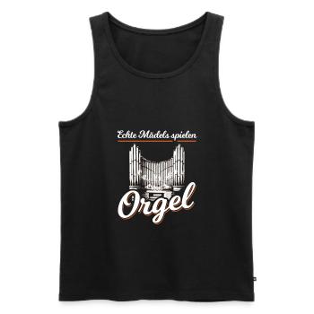 Joueur d'orgue orgue musicien joueur d'orgue - Débardeur bio Premium Homme - noir - Devant - AI Model Male 178 light (178cm)
