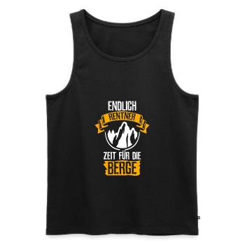 Wander Rentner Berge Rente Geschenk - Männer Premium Bio Tank Top - Schwarz - Vorne - Michal (187cm)