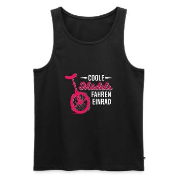 Coole Mädchen Fahren Einrad Einradfahrer Zirkus - Männer Premium Bio Tank Top - Schwarz - Vorne - Michal (187cm)