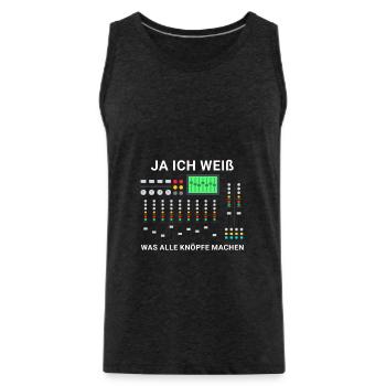 Tontechniker Engineer Mischpult Tontechnik - Männer Premium Bio Tank Top - Anthrazit - Vorne - Alexander (188cm)