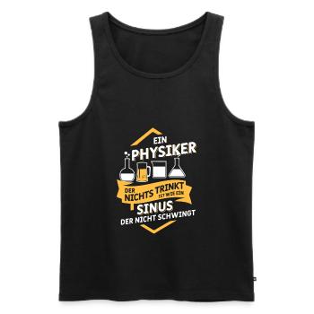 Physiker Trinkt Sinus Schwingt Ingenieur Physik - Männer Premium Bio Tank Top - Schwarz - Vorne - AI Model Male 178 light (178cm)