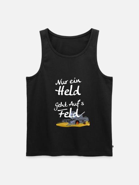 Held Feld Landwirt - Männer Premium Bio Tank Top - Schwarz