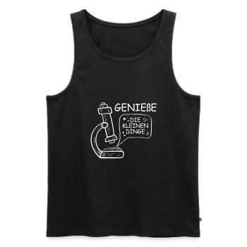 Genieße Kleinen Dinge Mikroskop Labor Biologie - Männer Premium Bio Tank Top - Schwarz - Vorne - Michal (187cm)