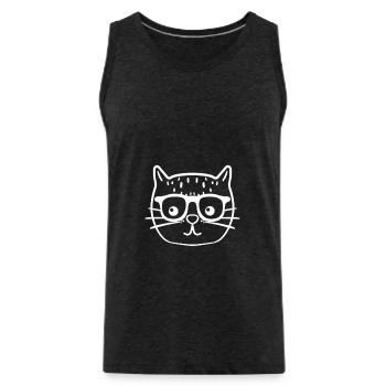 Nerd - Débardeur bio Premium Homme - charbon - Devant - Alexander (188cm)