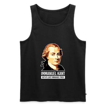 Immanuel Kant Tried philosopher lecturer - Men's Premium Organic Tank Top - black - Front - AI Model Male 178 light (178cm)